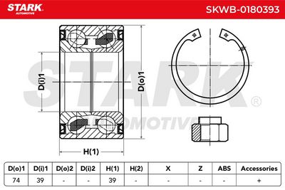комплект колесен лагер STARK SKWB-0180393