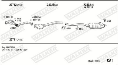 Изпускателна система WALKER BW31860C