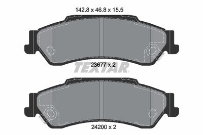 Комплект тормозных колодок, дисковый тормоз TEXTAR 2367701 для CHEVROLET S10