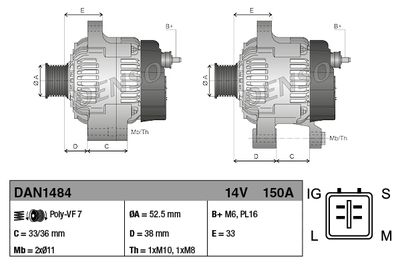 Generator DENSO DAN1484