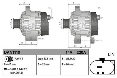 GENERATOR DENSO DAN1110 2