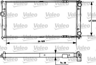 VALEO 731266 Радиатор охлаждения двигателя  для SEAT CORDOBA (Сеат Кордоба)