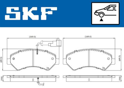 Комплект тормозных колодок, дисковый тормоз VKBP 80210 E