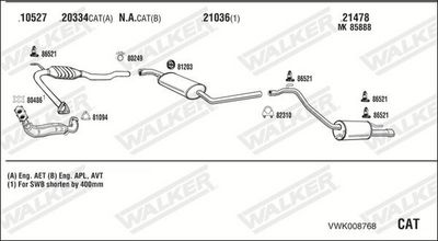 SISTEM DE ESAPAMENT WALKER VWK008768