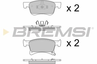 Комплект тормозных колодок, дисковый тормоз BREMSI BP3644 для OPEL ADAM