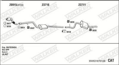 Изпускателна система WALKER BWK018761AB