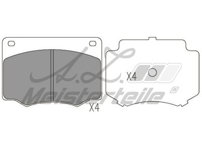 комплект спирачно феродо, дискови спирачки A.Z. Meisterteile AZMT-44-022-2380