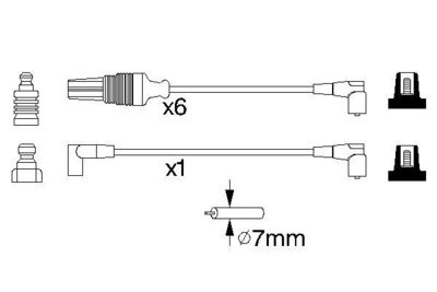 Комплект проводов зажигания BOSCH 0 986 356 964 для RENAULT ESPACE