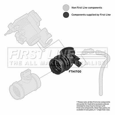 Intake Hose, air filter FIRST LINE FTH1700