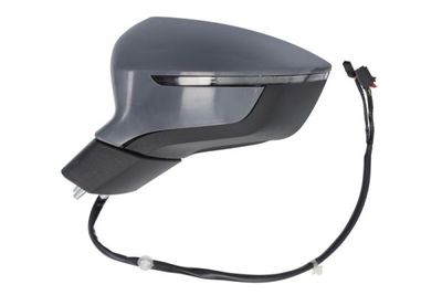Zijspiegel Links (elektrisch, in reliëf, met verwarming, assistent rijstrookverandering, under-coated, elektrisch opklapbaar, met indicator) past: SEAT ATECA 04.16-
