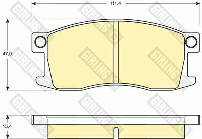 Комплект тормозных колодок, дисковый тормоз GIRLING 6101859 для HONDA PRELUDE