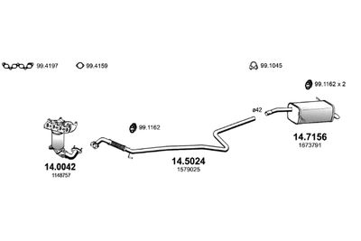 SISTEM DE ESAPAMENT ASSO ART4514