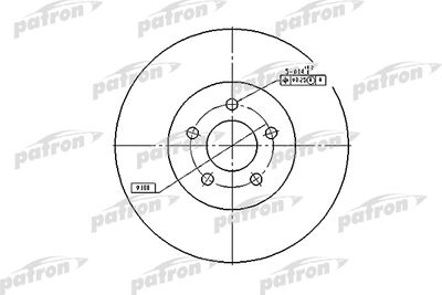 Тормозной диск PATRON PBD5381 для CHRYSLER SEBRING