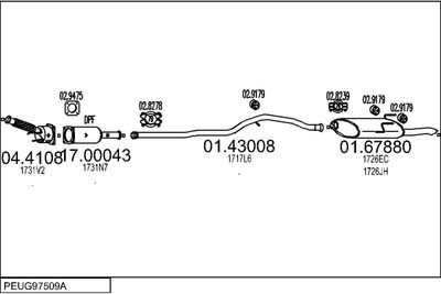SISTEM DE ESAPAMENT MTS PEUG97509A015853