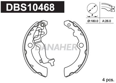 Комплект тормозных колодок DANAHER DBS10468 для NISSAN PIXO