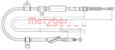 METZGER 10.5238 Трос ручного тормоза  для ROVER 25 (Ровер 25)