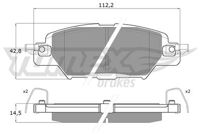 Комплект тормозных колодок, дисковый тормоз TOMEX Brakes TX 18-31 для MAZDA CX-5