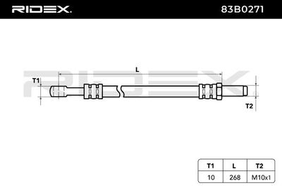 спирачен маркуч RIDEX 83B0271