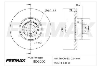 FREMAX BD-3200 Гальмівні диски 