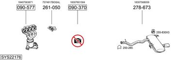 Изпускателна система BOSAL SYS22176