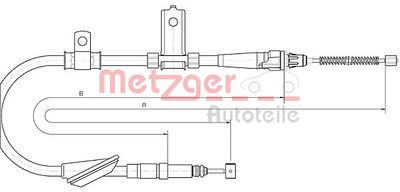 Тросик, cтояночный тормоз METZGER 10.5157 для LAND ROVER FREELANDER