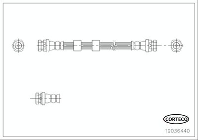 Тормозной шланг CORTECO 19036440 для MAZDA 2