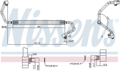 тръбопровод високо налягане, климатизация NISSENS 84025
