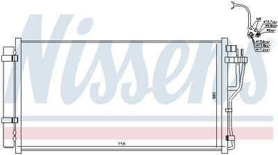 Конденсатор, кондиционер NISSENS 940383 для KIA OPTIMA