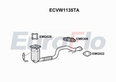 Katalizator EUROFLO 1K0254302SX