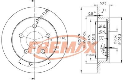Тормозной диск FREMAX BD-2058 для CHEVROLET ALERO