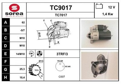 STARTER SNRA TC9017