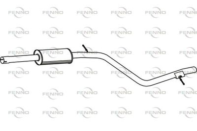Средний глушитель выхлопных газов FENNO P1931 для LADA LARGUS