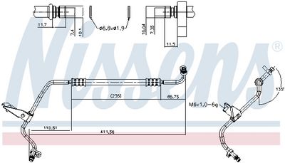 тръбопровод високо налягане, климатизация NISSENS 840400