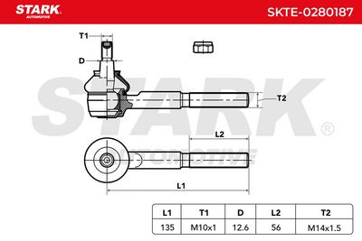 накрайник на напречна кормилна щанга STARK SKTE-0280187