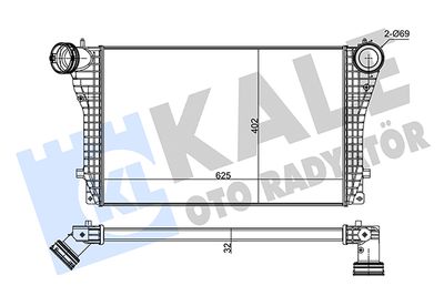 KALE OTO RADYATÖR 352360 Интеркулер для VW BORA Variant (1J6)