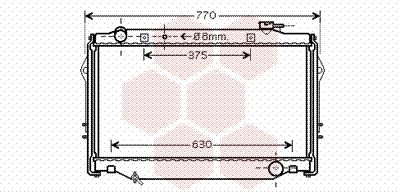 Радиатор, охлаждение двигателя VAN WEZEL 53002375 для TOYOTA LAND CRUISER