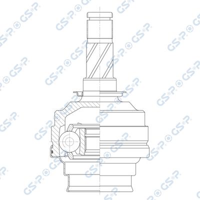 каре комплект, полуоска GSP 601059