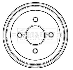 BORG & BECK BBR7095 Тормозной барабан для MITSUBISHI LANCER IV (C6_A, C7_A)