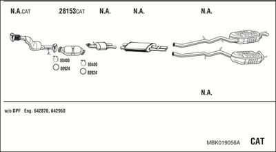 Układ wydechowy WALKER MBK019056A