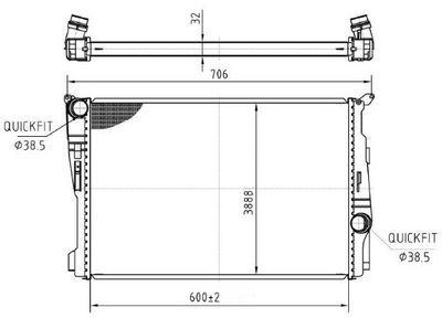 RADIATOR RACIRE MOTOR MTR 13054610
