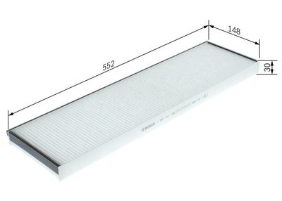 Filtr, vzduch v interiéru BOSCH 1 987 431 180