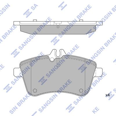 Комплект тормозных колодок, дисковый тормоз Hi-Q SP1989 для MERCEDES-BENZ B-CLASS