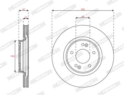 BREMSSCHEIBE FERODO DDF2718C 1