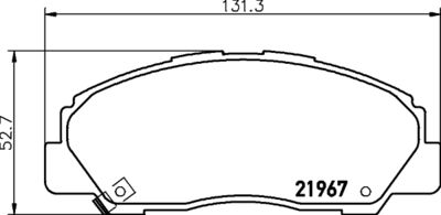 Комплект тормозных колодок, дисковый тормоз HELLA 8DB 355 039-611 для DAIHATSU ROCKY