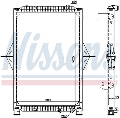 Kylare, motorkylning NISSENS 63778A