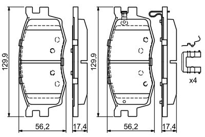 Brake Pad Set, disc brake 0 986 494 617