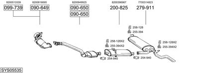 Układ wydechowy BOSAL SYS05535