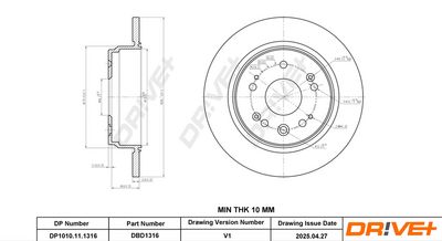 спирачен диск DR!VE+ DP1010.11.1316