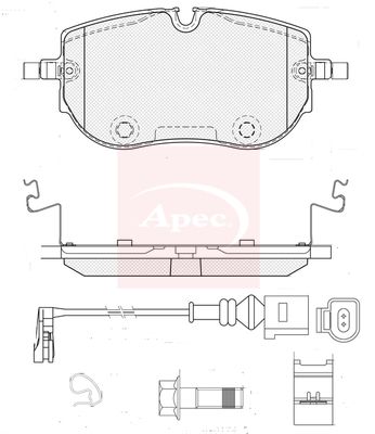 APEC Brake Pad Set, disc brake PAD2494