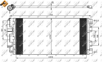 NRF Condensor, airconditioning EASY FIT (35548)